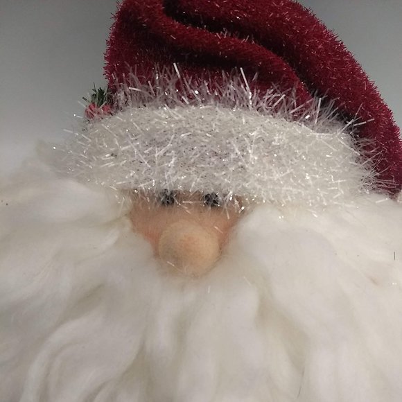 2 Christmas Santa Claus Face Head Ornament Tree Decoration Hanging Ornament - Picture 3 of 15